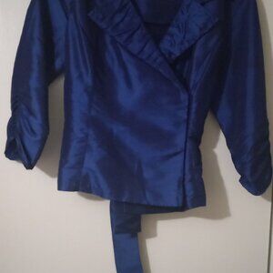 Isadora women's formal top blue size M nylon fancywear glamor eveningwear
